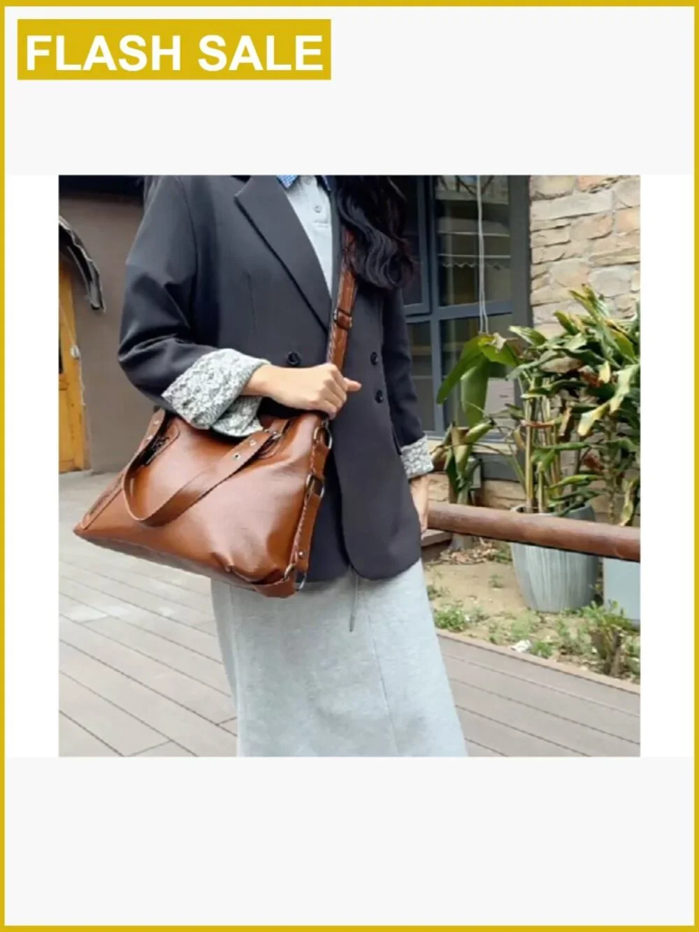 3-Piece Vegan Leather Tote Set with Crossbody and Clutch